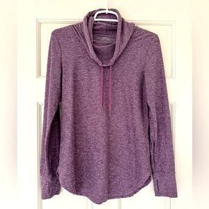 MARKET & SPRUCE pullover size S purple cowl neck tie SPF 40